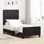 Cadre de lit vidaXL Noir 90x190 cm Velours