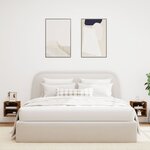 vidaXL Meubles TV muraux et lumières LED 2Pièces chêne fumé 30x28 5x30 cm