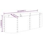 vidaXL Lit surélevé de jardin Acier enduit de poudre marron