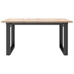 vidaXL Table basse cadre en O 90x90x45 cm bois de pin massif et fonte
