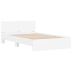 vidaXL Cadre de lit sans matelas blanc 135x190 cm