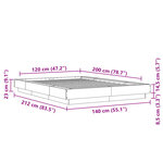 vidaXL Cadre de lit sans matelas chêne sonoma 120x200 cm