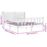 vidaXL Cadre de lit sans matelas 160x200 cm bois massif de pin
