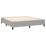 vidaXL Sommier à lattes de lit avec matelas Gris clair 180x200cm Tissu