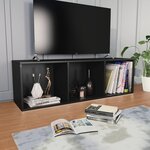 vidaXL Bibliothèque/Meuble TV Noir 36 x 30 x 114 cm Aggloméré