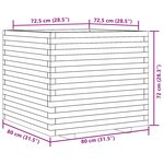 vidaXL Jardinière 80x80x72 cm bois de pin imprégné
