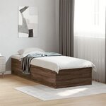 vidaXL Cadre de lit sans matelas chêne marron 75x190cm bois ingénierie