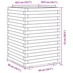 vidaXL Jardinière blanc 50x50x72 cm bois de pin massif