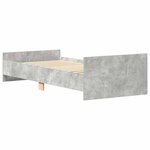 vidaXL Cadre de lit sans matelas gris béton 75x190 cm
