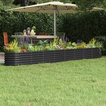vidaXL Lit surélevé de jardin Acier enduit de poudre Anthracite