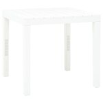 Table de jardin avec 2 bancs plastique blanc 02_0018689