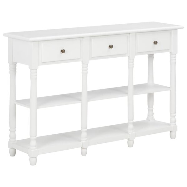 vidaXL Table console Blanc 120x30x76 cm MDF