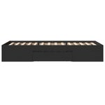 vidaXL Cadre de lit sans matelas noir 90x190 cm bois ingénierie
