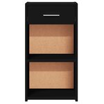 vidaXL Table de chevet noir 35x34x65 cm bois d’ingénierie