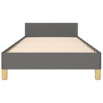 vidaXL Cadre de lit sans matelas gris foncé 100x200 cm tissu