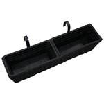 vidaXL Jardinières 2 Pièces Jacinthe d'eau Noir