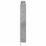 vidaXL Armoire tête de lit avec LED gris béton 140x16 5x103 5 cm