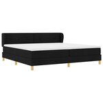 vidaXL Lit Box Spring avec Matelas - Noir  200x200 cm Tissu