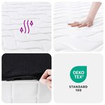 vidaXL Matelas à ressorts ensachés dureté moyenne 200x200 cm