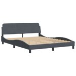 vidaXL Cadre de lit sans matelas gris foncé 160x200 cm velours