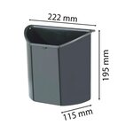 Compartiment Écologic semi-circulaire 2.5L anthracite EXACOMPTA