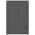 vidaXL Boîte à linge Gris 44x44x66 cm Bois massif de pin