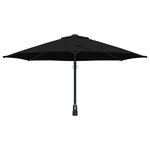 vidaXL Parasol de terrasse Noir Polyester  Acier enduit de poudre Grand