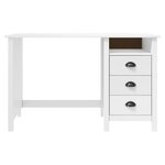 vidaXL Bureau Hill avec 3 tiroirs 120x50x74 cm Bois pin massif