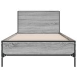 vidaXL Cadre de lit sans matelas sonoma gris 100x200 cm