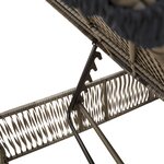 vidaXL Chaises longues lot de 2 avec table gris résine tressée
