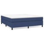 vidaXL Cadre de lit sans matelas bleu 180x200 cm tissu