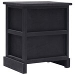 vidaXL Table de chevet Noir 38 x 28 x 45 cm Bois de Paulownia