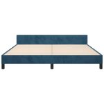 vidaXL Cadre de lit sans matelas bleu foncé 180x200 cm velours