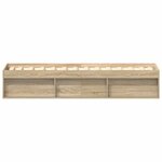 vidaXL Cadre de lit sans matelas chêne sonoma 100x200 cm