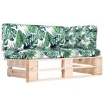 vidaXL Canapé d'angle palette de jardin bois de pin imprégné