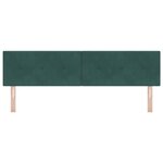 Tête de lit vidaXL Boutons capitonnés Vert foncé 180 cm Velours