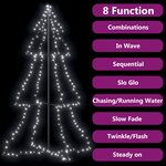 vidaXL Arbre de Noël cône 240 LED d'intérieur/d'extérieur 118x180 cm