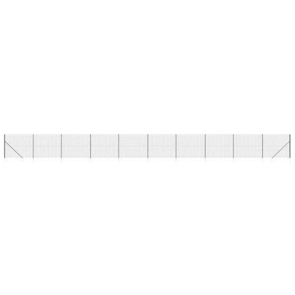 vidaXL Clôture en treillis métallique et ancrage anthracite 2 2x25 m