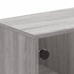 vidaXL Meuble TV avec portes en verre sonoma gris 102x37x50 cm