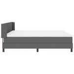 Lit à ressorts vidaXL avec matelas gris foncé 180x200 cm en tissu