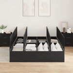 Cadre de lit avec rangement vidaXL en chêne noir 140x190 cm