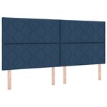 lit box spring vidaXL avec matelas et LED bleue 200x200 cm en tissu