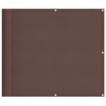 vidaXL Écran de balcon marron 90x700 cm 100  polyester oxford