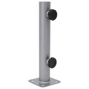 vidaXL Base de parasol pour mât Ø32/34/38 mm argenté acier