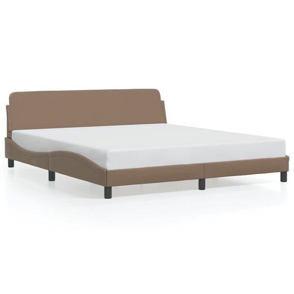 vidaXL Cadre de lit sans matelas cappuccino 180x200 cm similicuir