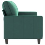 vidaXL Canapé à 3 places Vert foncé 180 cm Velours