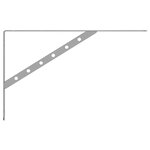 vidaXL Supports d'étagères 4 Pièces 40x2 5x25 cm argenté acier inoxydable