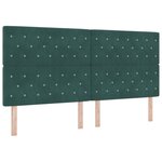 Frame de lit vidaXL Vert foncé 200x200 cm Velours