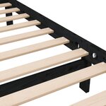 vidaXL Cadre de lit sans matelas noir bois massif 100x200 cm