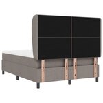 Lit box spring vidaXL avec matelas en taupe 140x200 cm tissu